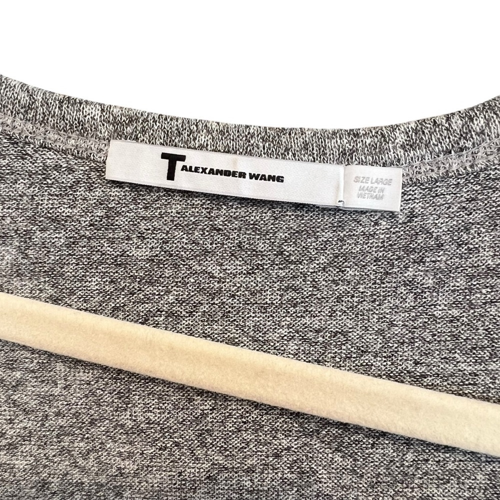T by Alexander Wang Scoop Neck Maxi Tee Shirt Dress Heather Grey Large Minimal - Picture 4 of 6